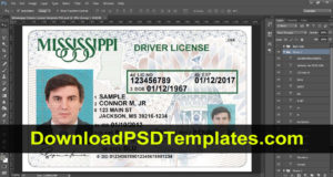 Free Nevada Drivers License Template